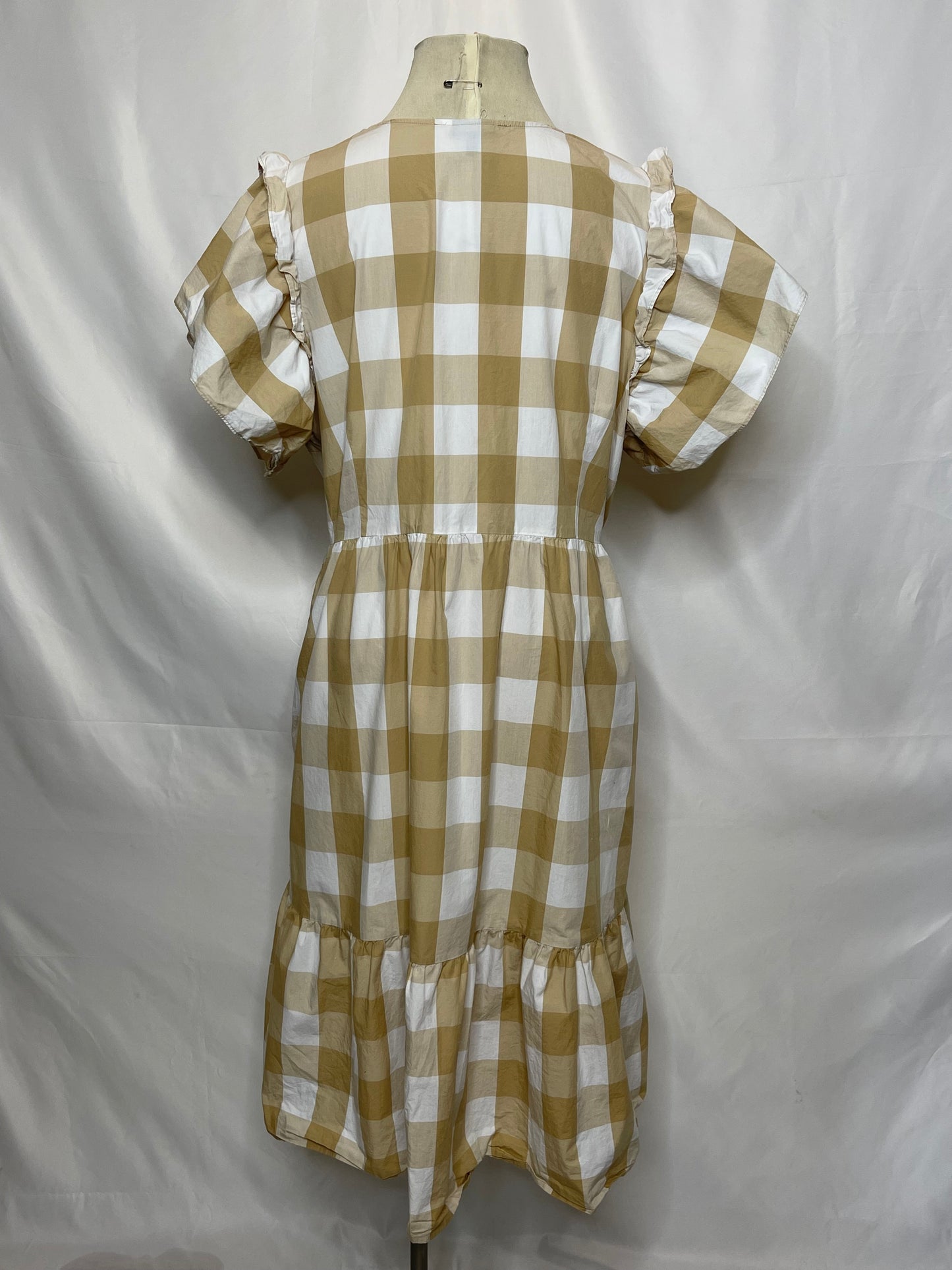 Target brand "Who What Where" Tan Plaid Oversized Dress