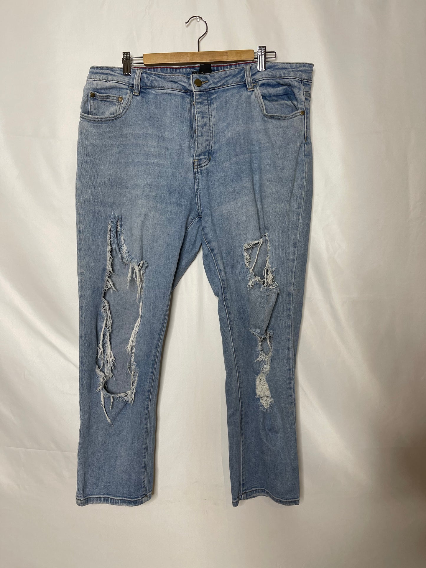 18 Fashion Nova "light distressed jeans"