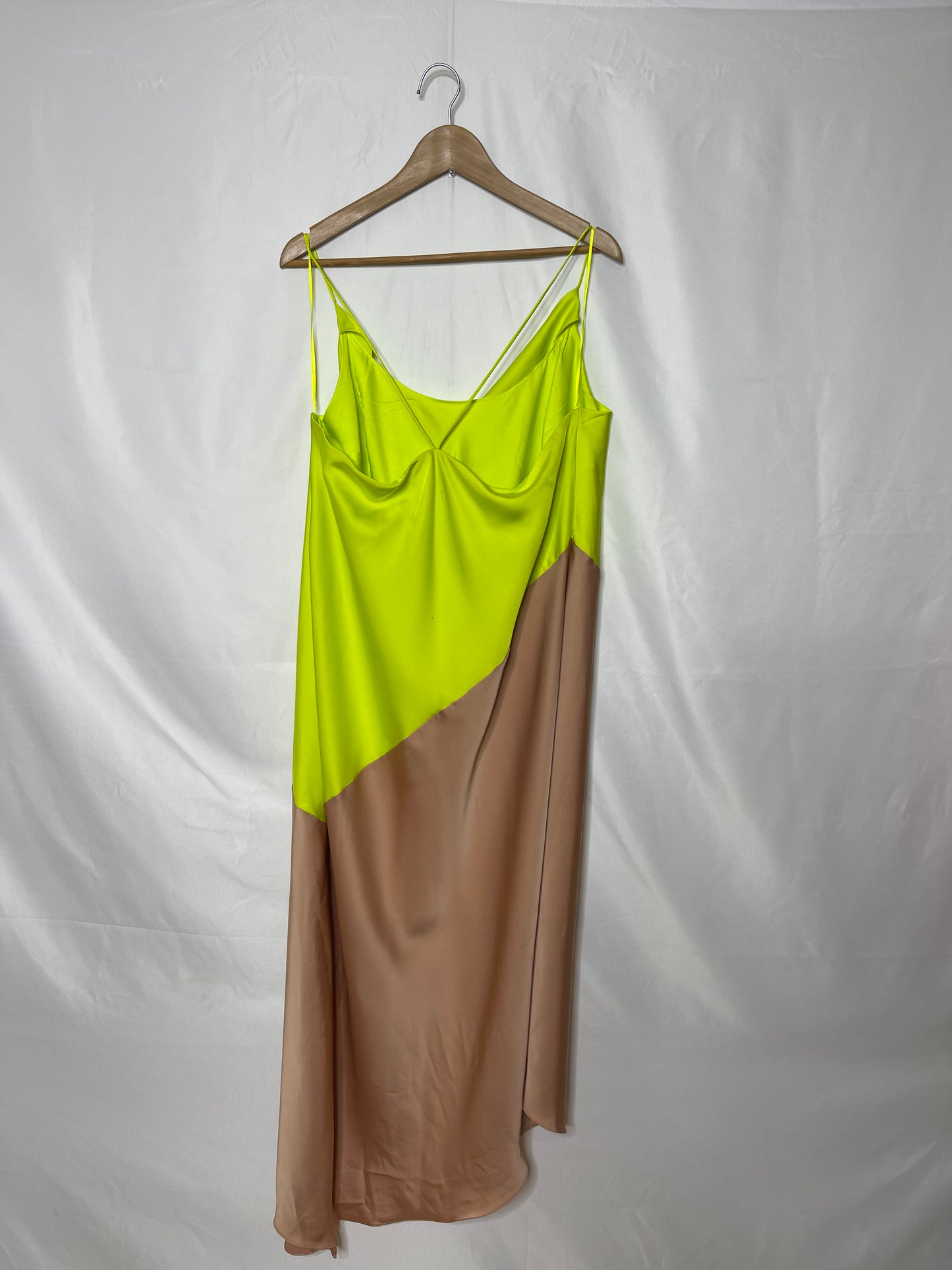 20W Neon green and tan dress--Target
