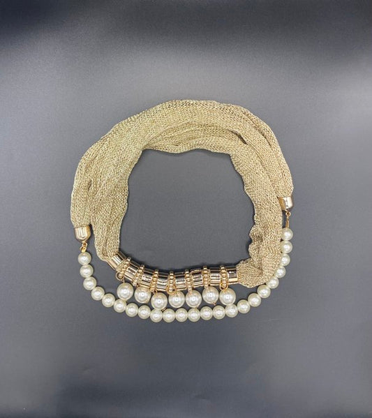 "Gold with Pearls" Necklace