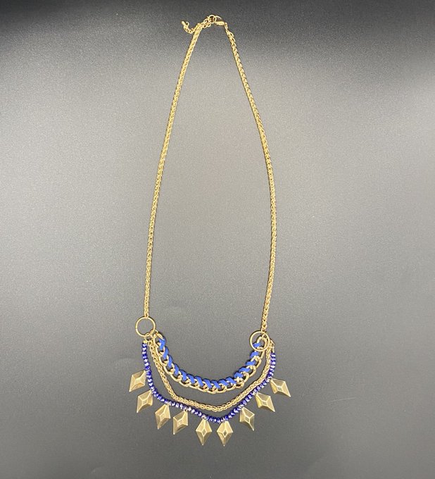 "Blue, Green, Gold" Necklace