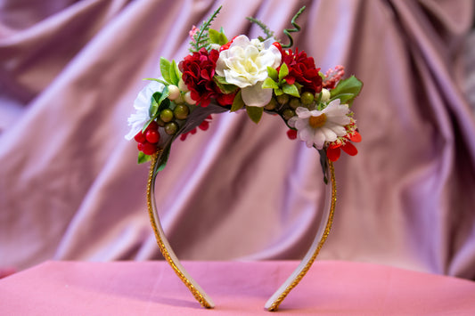 "Scarlet" Flower Crown