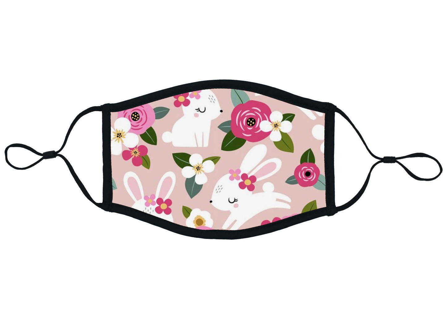 Floral Bunny Easter Face Mask